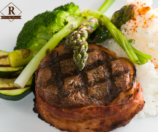 Piedmontese Beef Filet Mignon Wrapped in Bacon